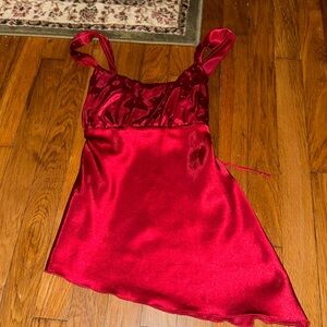 Vintage Red Beaded Top